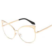 Модные женские очки кошачий глаз оправы прозрачные Женская